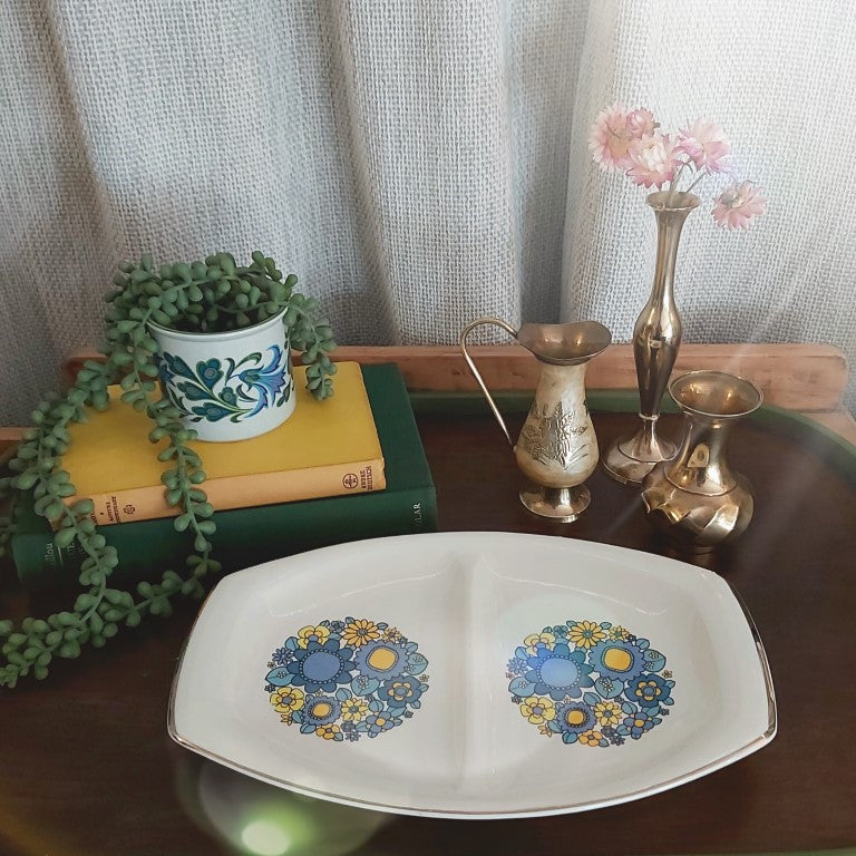 Retro Floral 2 Part Serving Dish Royal Winton Grimwades