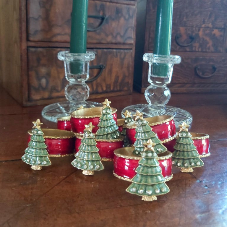 Pair of Glass Candle Holders