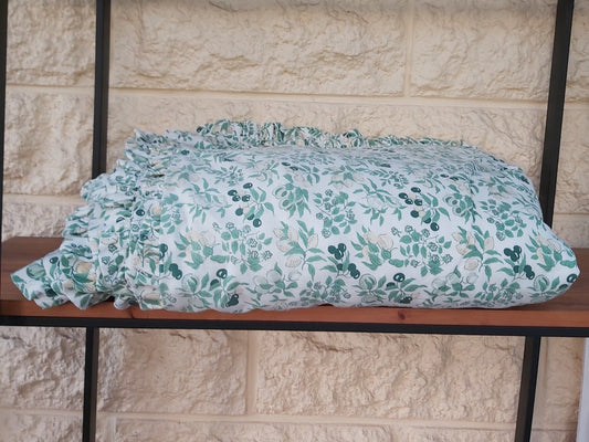 Vintage Green Cottagecore Coverlet