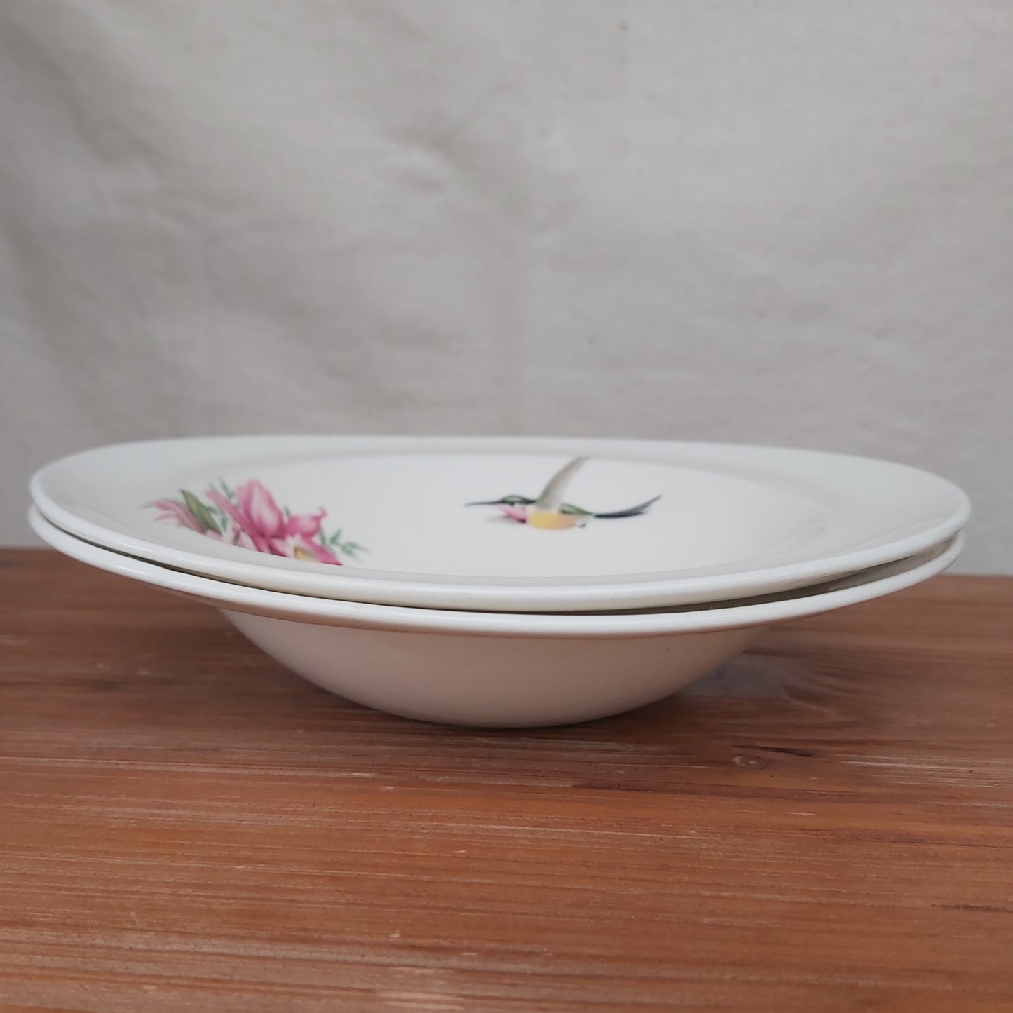 Wood & Son Hummingbird and Orchid Bowls Set of 2