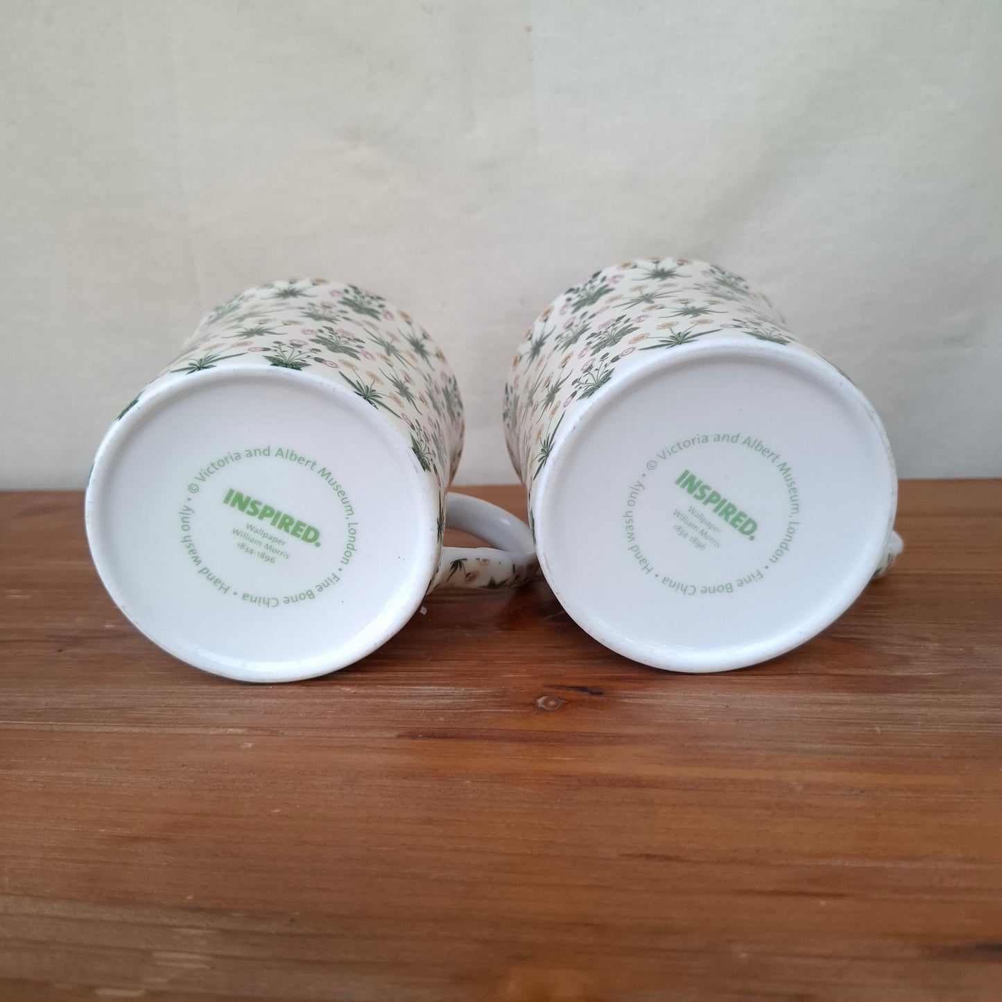Pair of V&A Museum William Morris Daisy Mugs