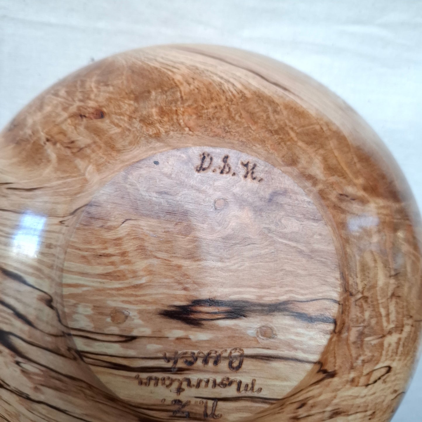Spalted NZ Mountain Beech Handturned Bowl
