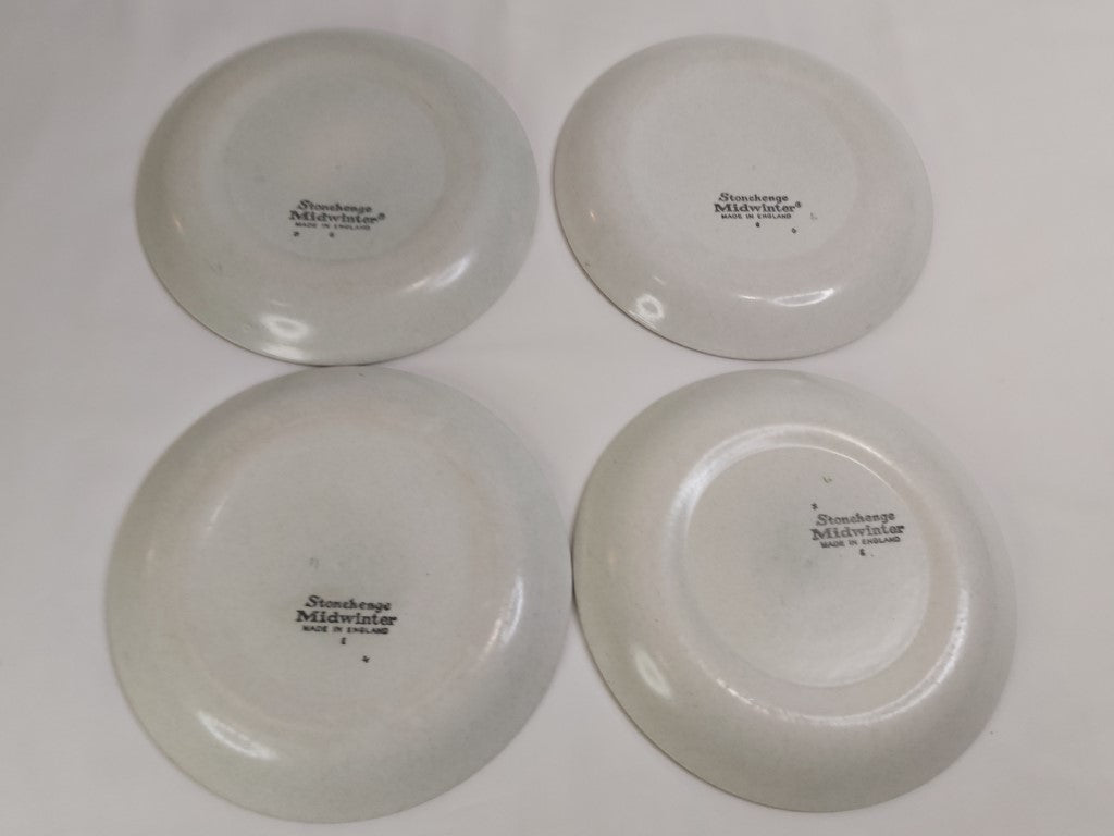Set of 4 Vintage Midwinter Caprice Saucers