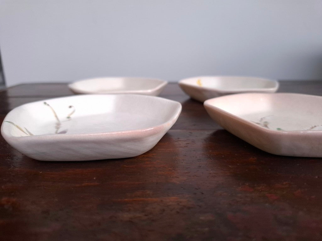Japanese Tachikichi Tachibana Yoshi Pentagon Dishes Set of 4