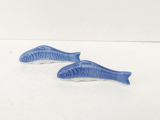 Pair of Blue Ceramic Fish