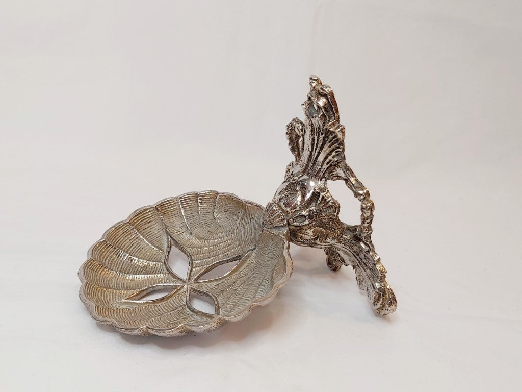 Vintage Pewter Wall Hung Shell Soap Dish