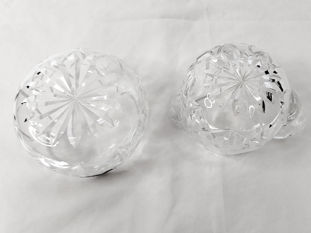 Vintage Royal Brierley Crystal Milk Jug and Sugar Bowl