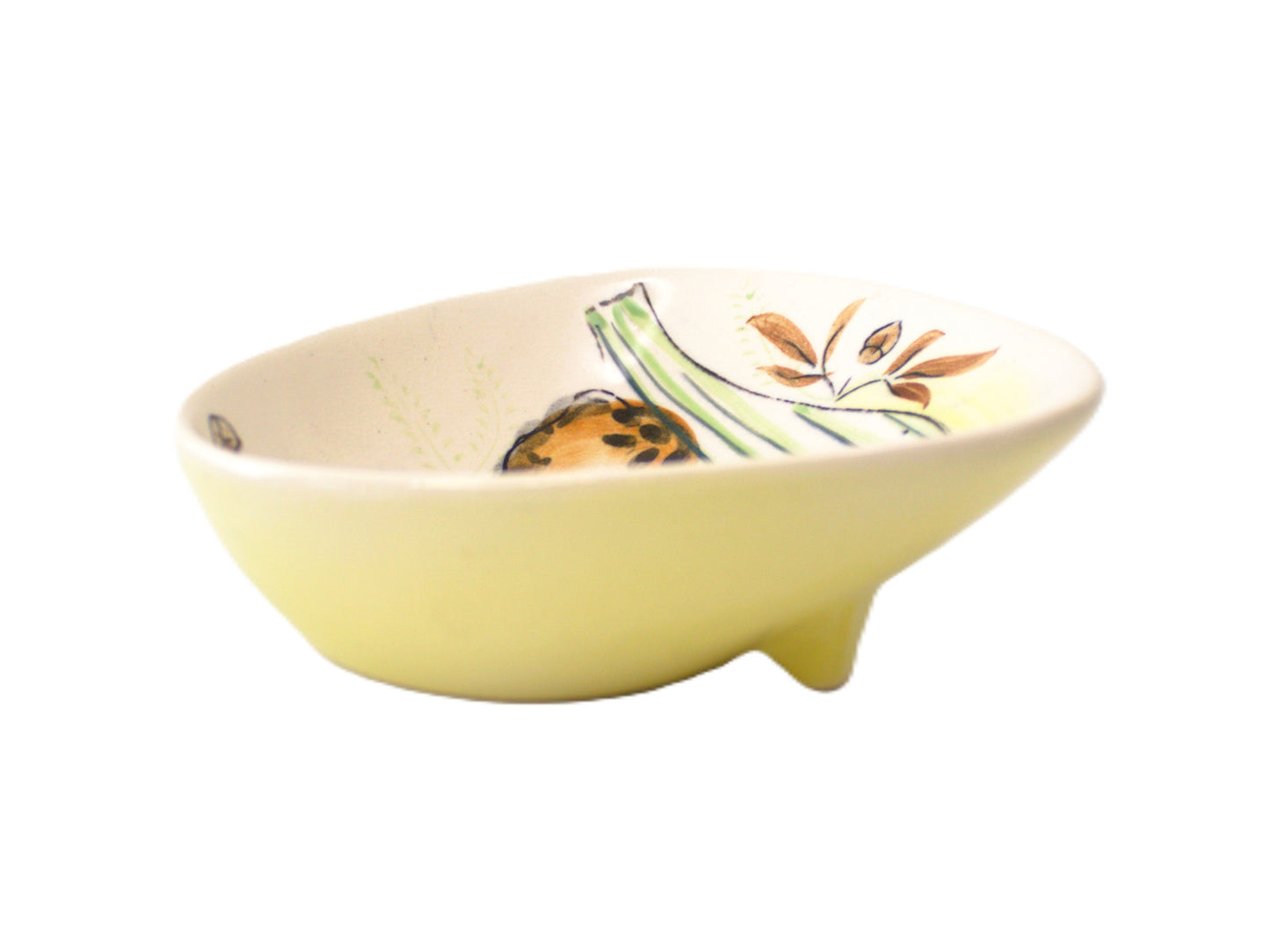 MCM Handpainted Mushroom Dish