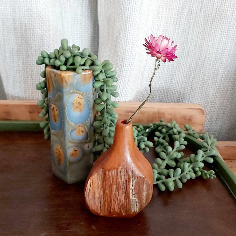 Unique Glazed Hexagon Vase