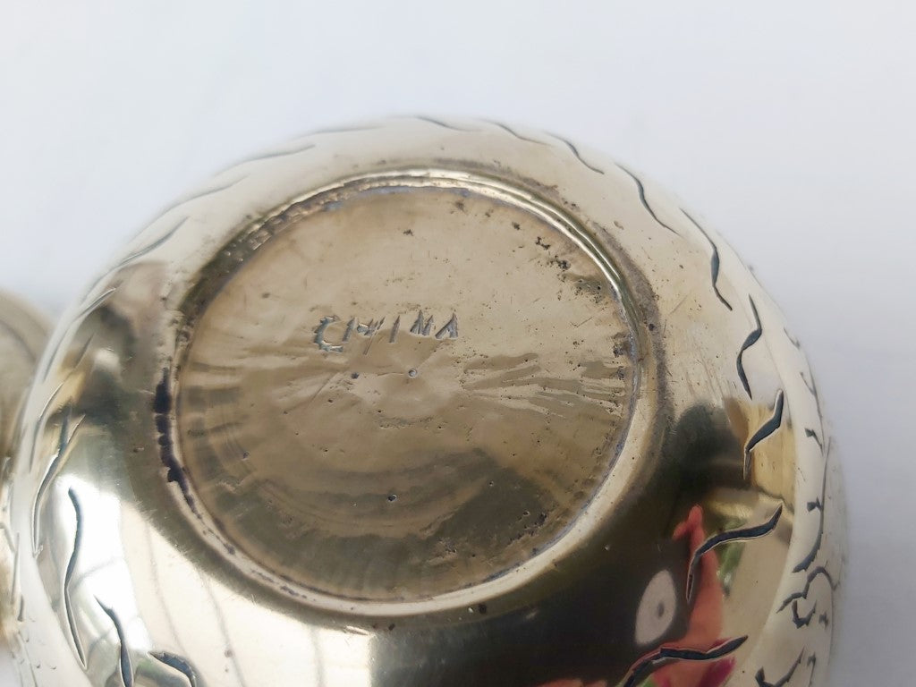 Vintage Chinese Brass Lidded Pot
