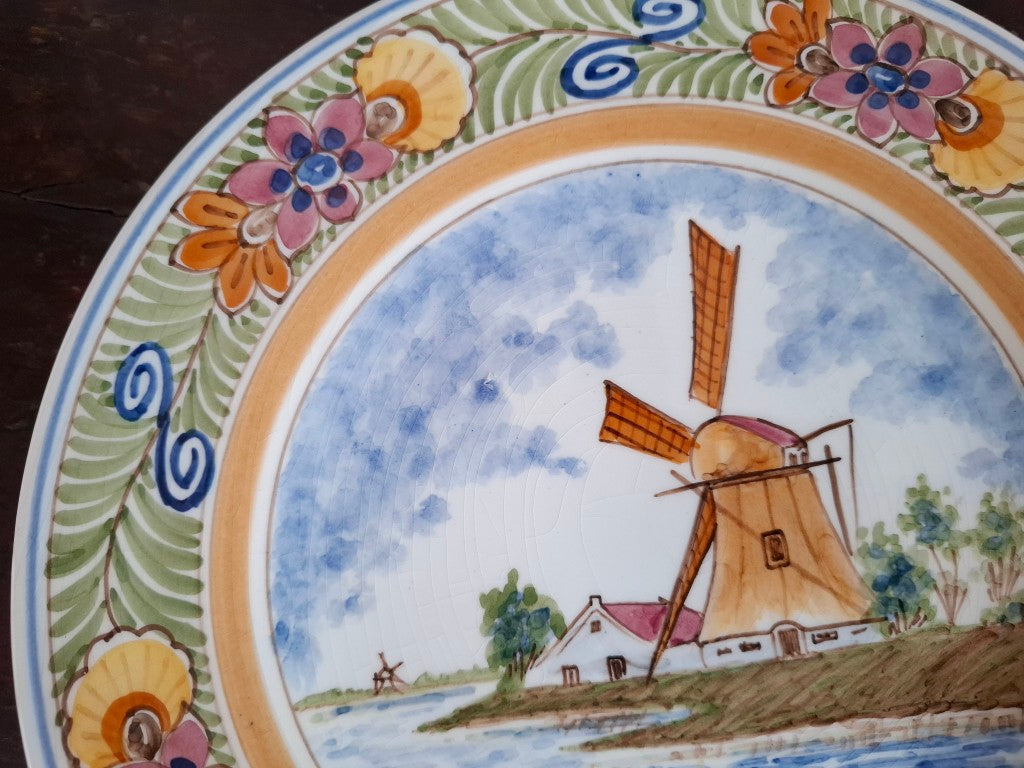 Colourful Signed DP Delft Wall Plate