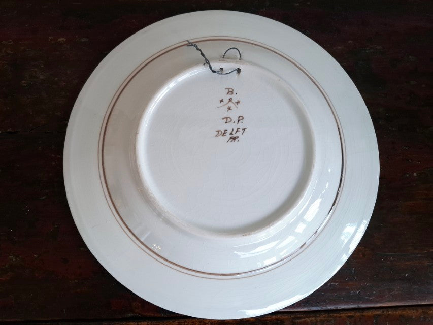 Colourful Signed DP Delft Wall Plate