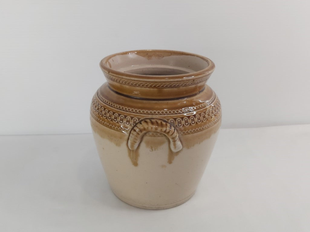 Antique Scottish Eagle Pottery Crock