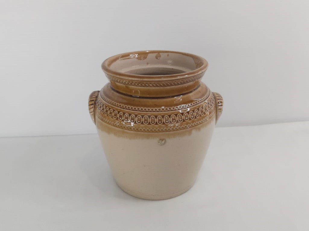 Antique Scottish Eagle Pottery Crock