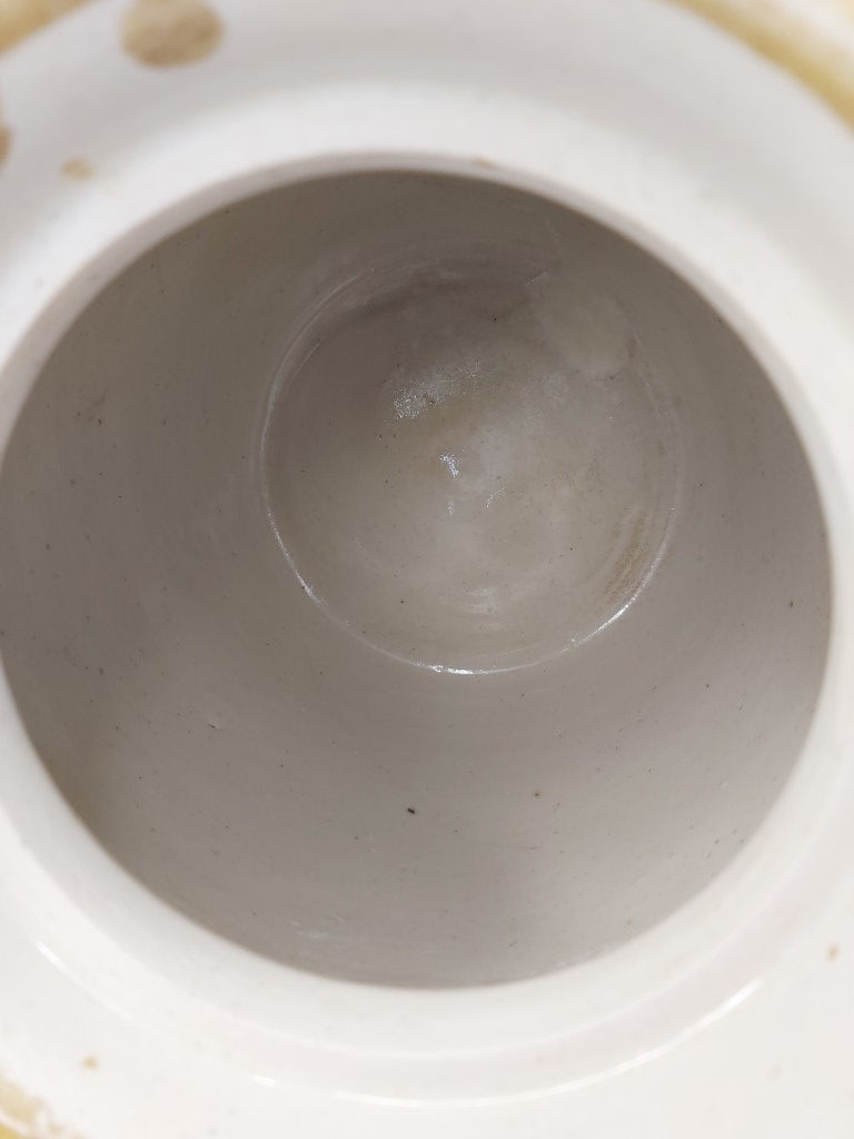 Antique Scottish Eagle Pottery Crock