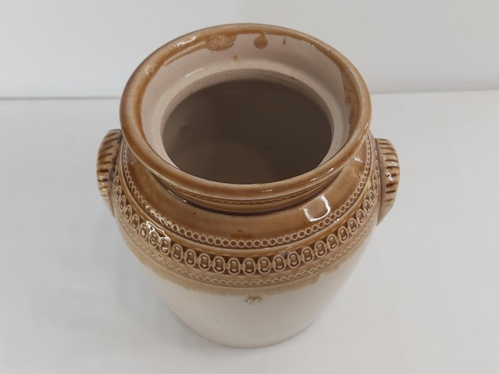 Antique Scottish Eagle Pottery Crock