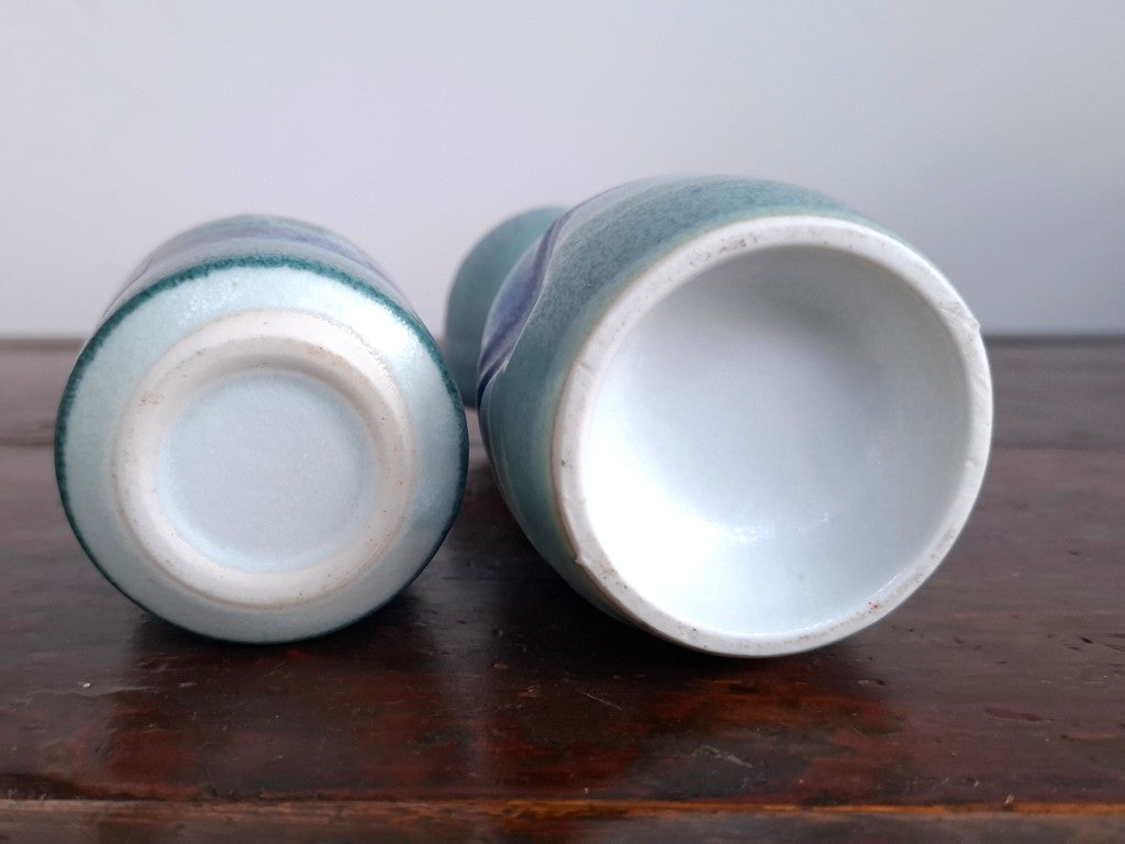 Indigo Dyed Ceramic Tokuri Sake Set