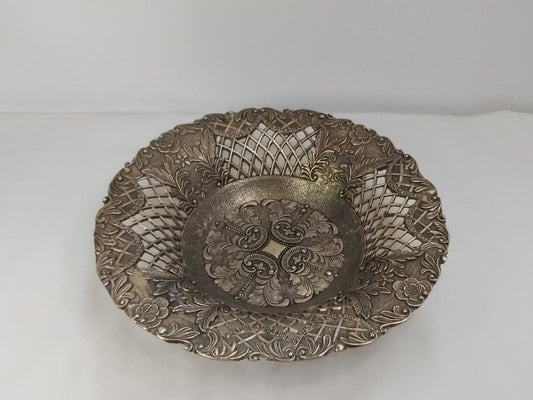 Ornate Italian Brass Filigree Bowl