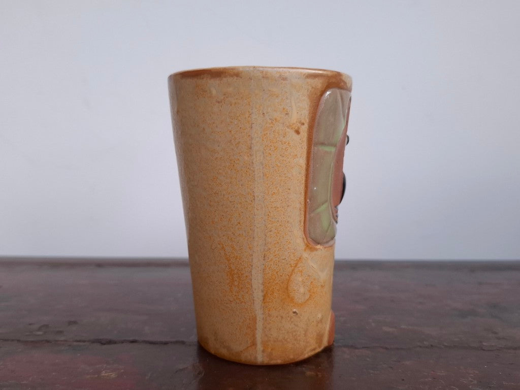 Vintage Japanese Lion Stoneware Mug – 1960s–70s
