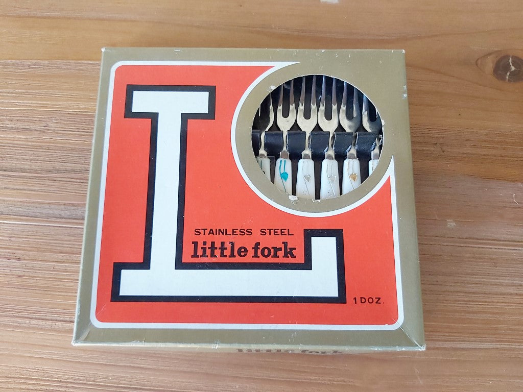 Colourful "Little Fork" Mid Century Cocktail Forks