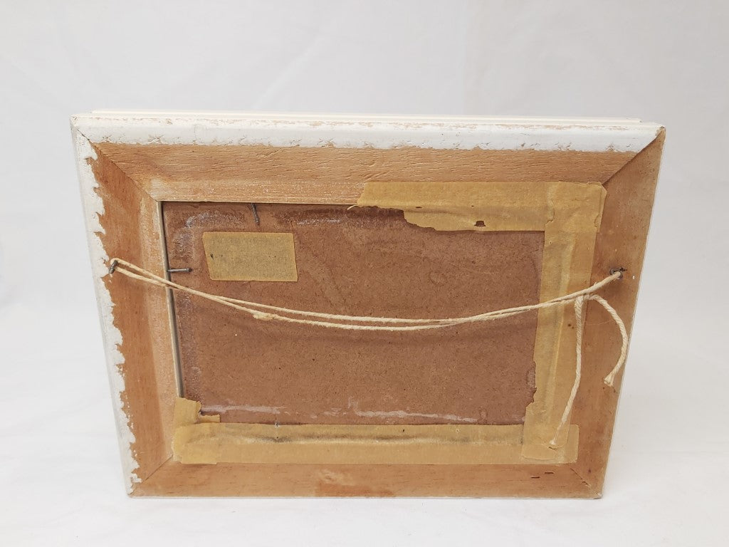 Mid Century Framed Postcard Sized Oil Painting