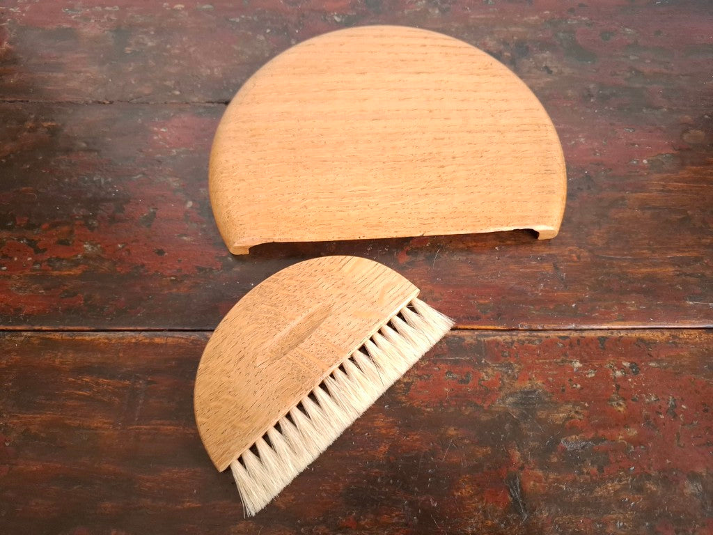 Wood Crumb Brush and Tray