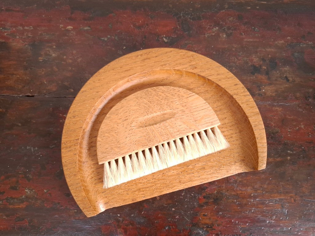 Wood Crumb Brush and Tray
