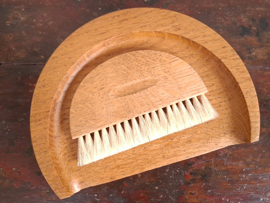 Wood Crumb Brush and Tray