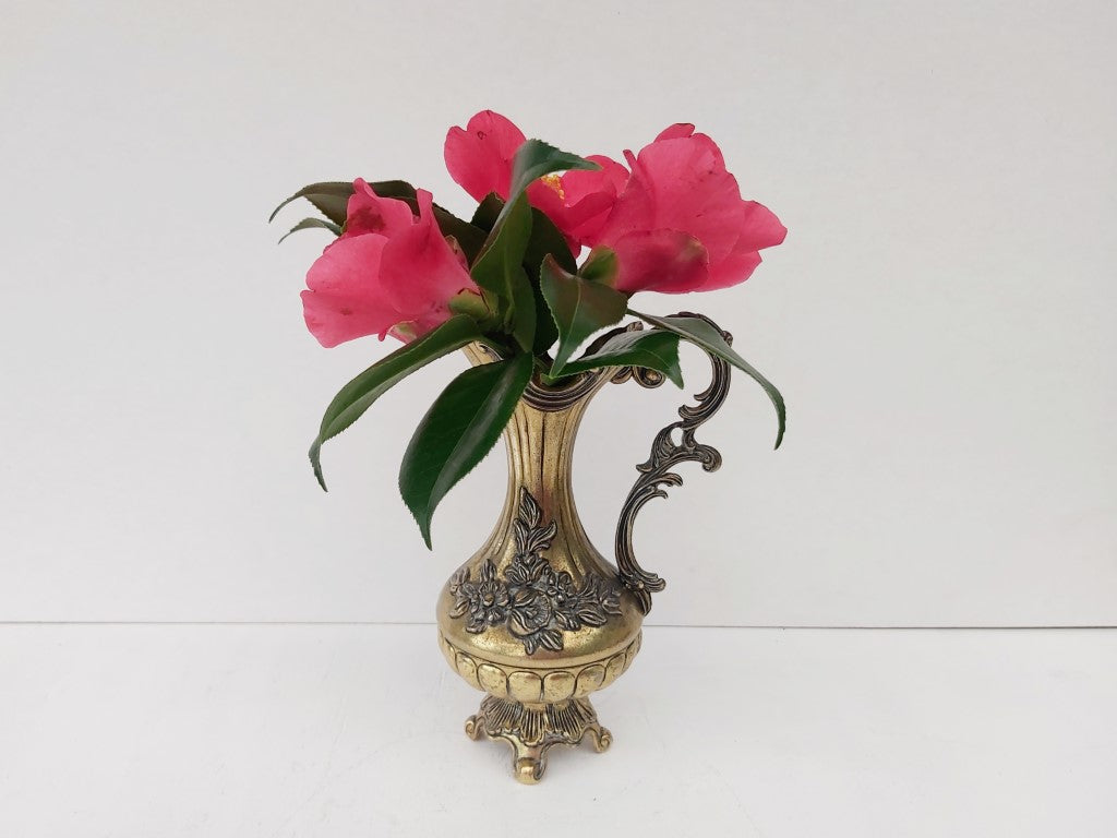 Ornate Italian Brass Pitcher / Vase