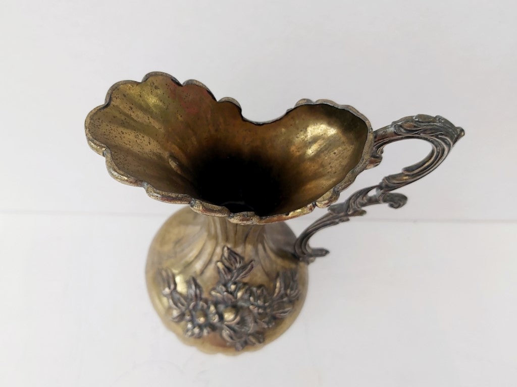 Ornate Italian Brass Pitcher / Vase
