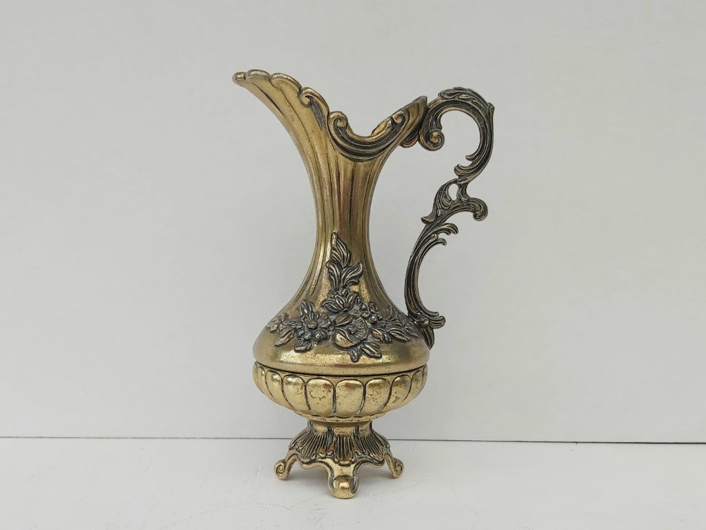 Ornate Italian Brass Pitcher / Vase