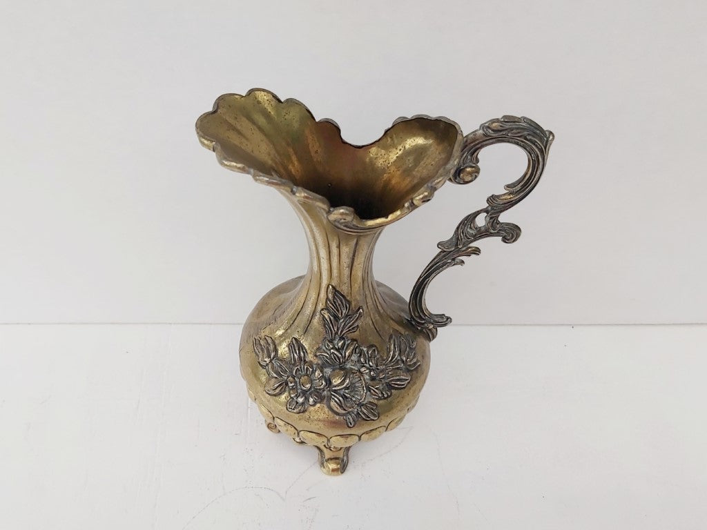 Ornate Italian Brass Pitcher / Vase