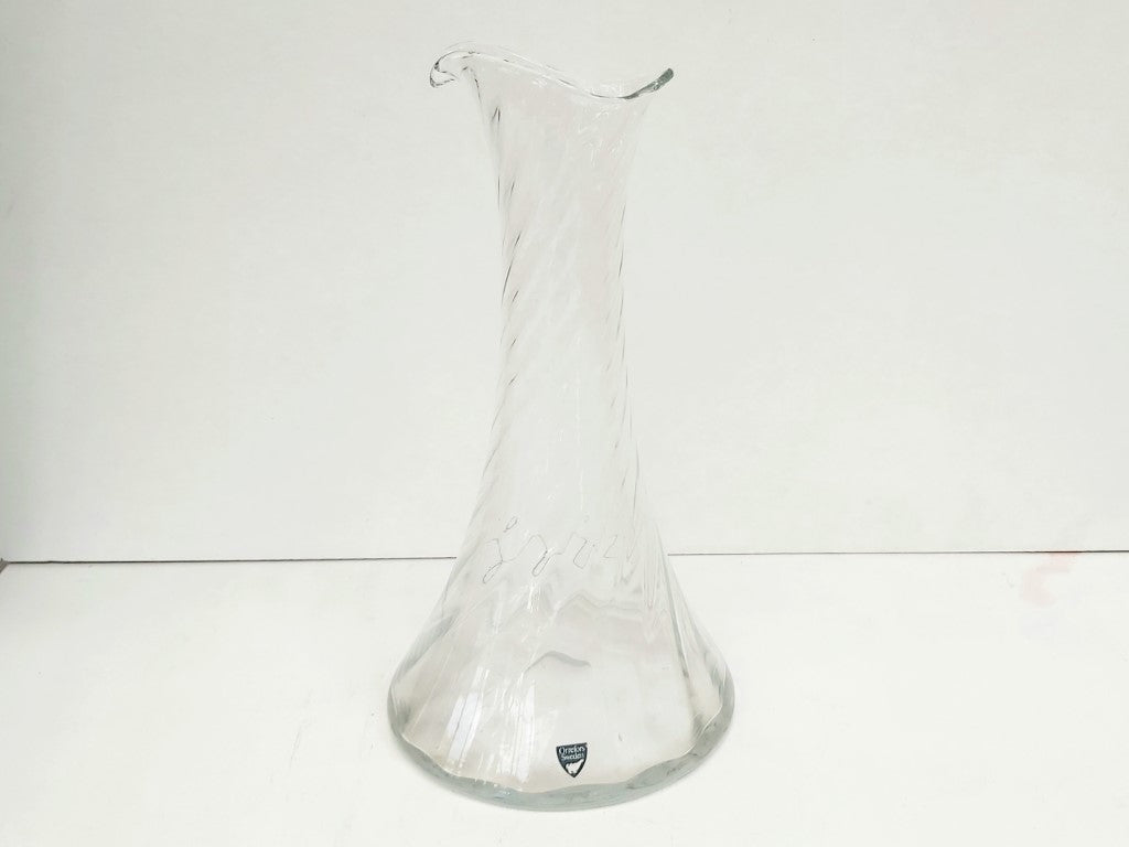 Orrefors Sweden Helena Optic Spiral Wine Carafe
