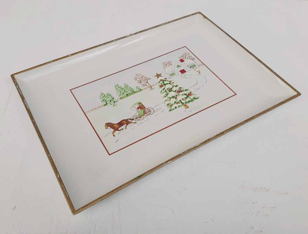 Otagiri Sleigh Ride Lacquerware Tray