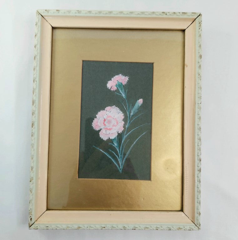 Pair of Vintage Framed Flower Paintings