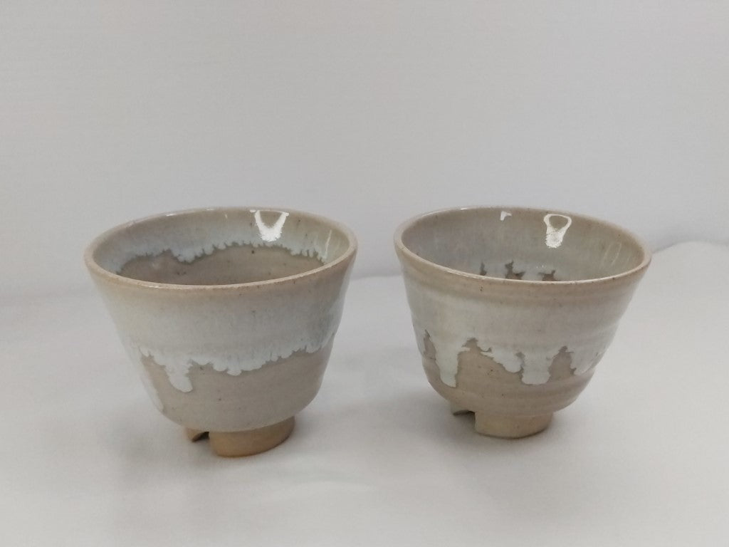 Pair of Studio Pottery Japanese Tea Cups