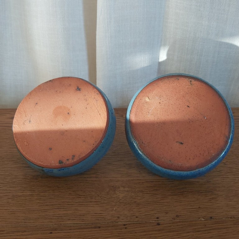 Pair of Wee Willie Winky Pottery Candle Holders