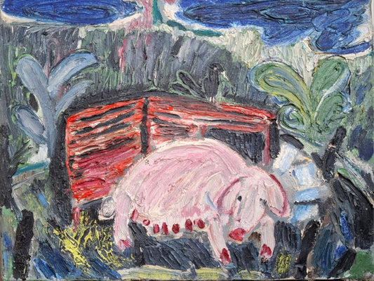 Pig Painting by M P Willis
