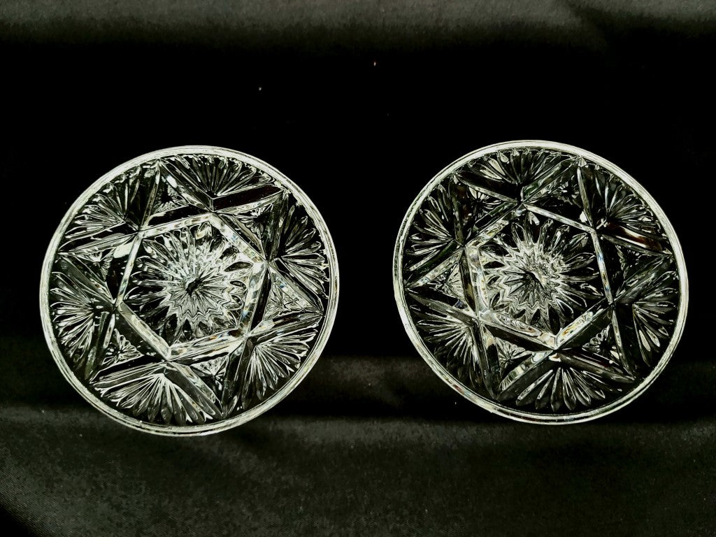Pair of Glass Candle Holders