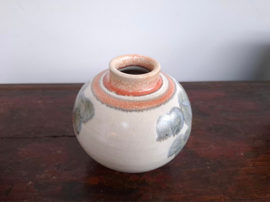 Pretty Spherical Vase with Leaves and Berries