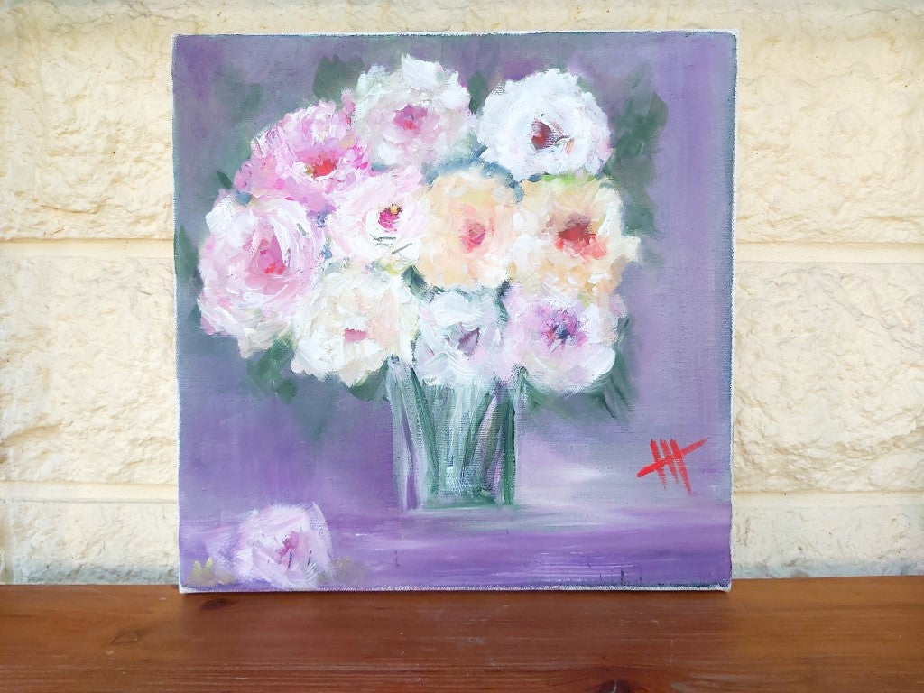 Small Cottage Bouquet Original Painting by Hayley Henderson