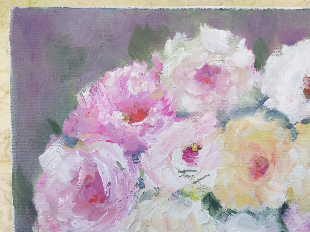 Small Cottage Bouquet Original Painting by Hayley Henderson