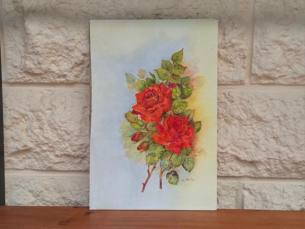 Sweet Red Roses Painting by G Mills
