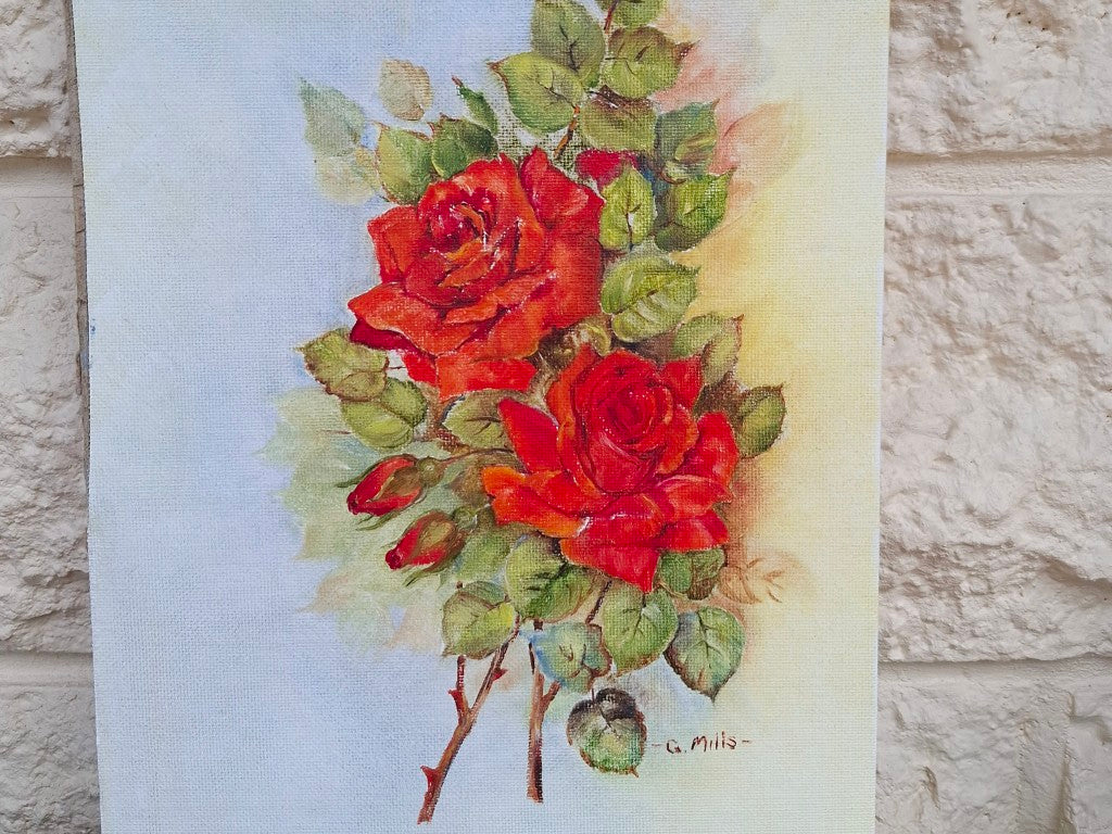 Sweet Red Roses Painting by G Mills
