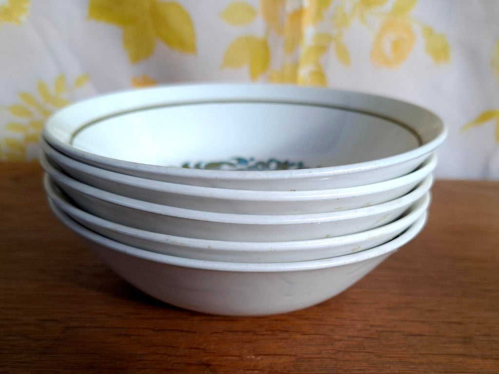 Retro Ridgway Ironstone Bowls Set of 5