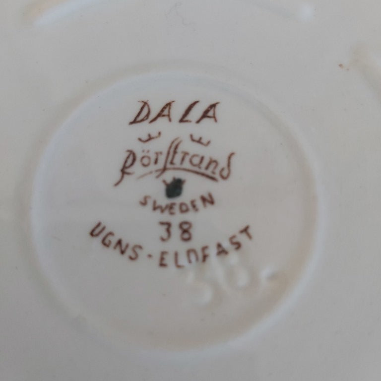 Vintage Rörstrand Dala Bowl 1950s Mid Century Swedish Pottery