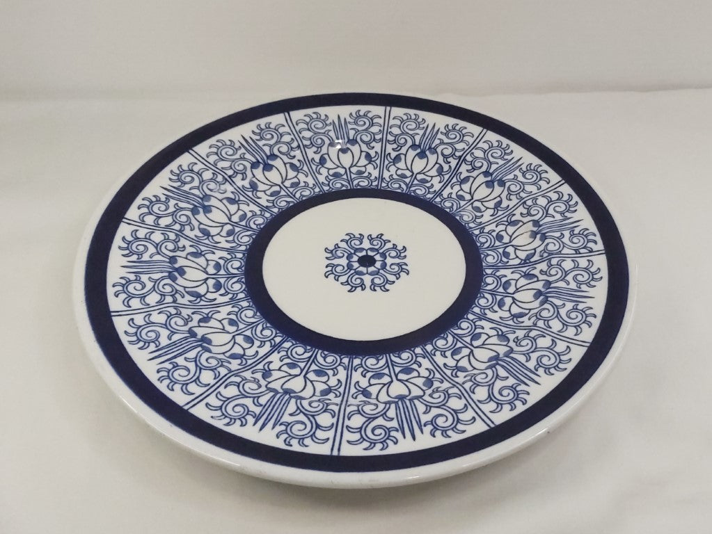 Antique Royal Worcester Blue Lily Dinner Plate