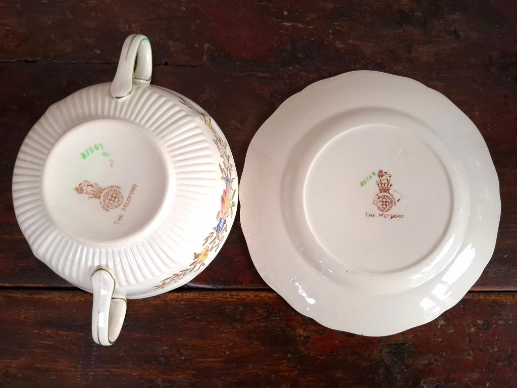 Royal Doulton The Medford Cream Soup Bowl and Side Plate