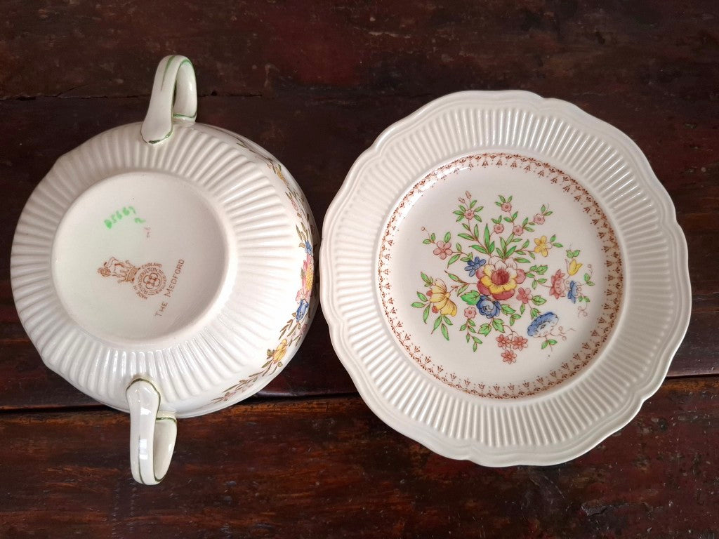 Royal Doulton The Medford Cream Soup Bowl and Side Plate
