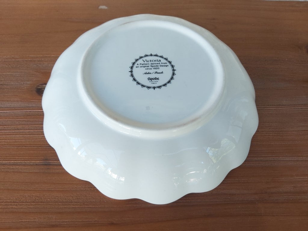 Spode "Victoria" Pattern Dish with Fluted Rim